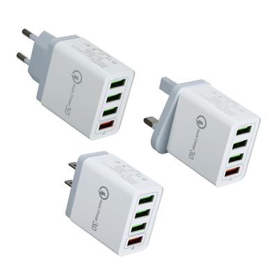 4 Port Multiple USB Travel Adapter 18W Multi Port USB Power Adapter